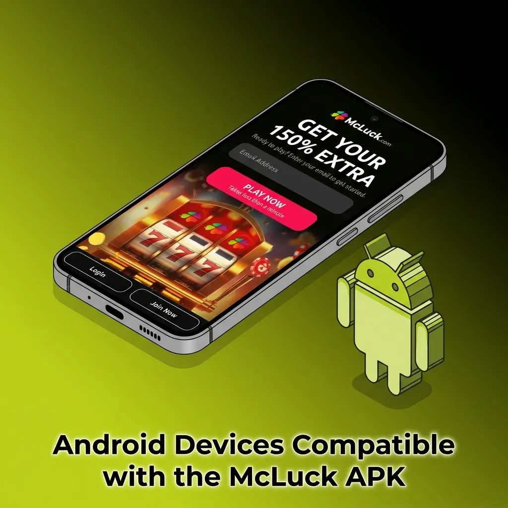 Android devices compatible with McLuck APK including Samsung, Google Pixel, Xiaomi, Sony, and OnePlus models