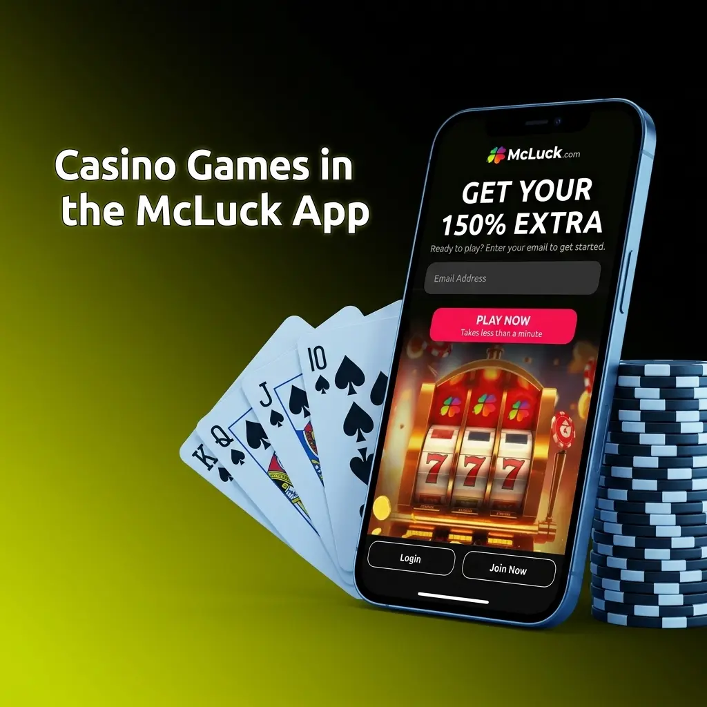 McLuck casino app displaying slots, blackjack, roulette, live dealer games, and more optimized for iPhone and iPad