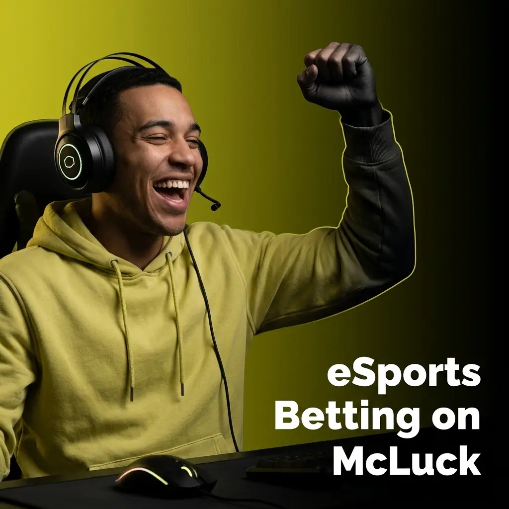 McLuck eSports betting platform showing competitive gaming markets for match winner, map handicaps, and total rounds wagering