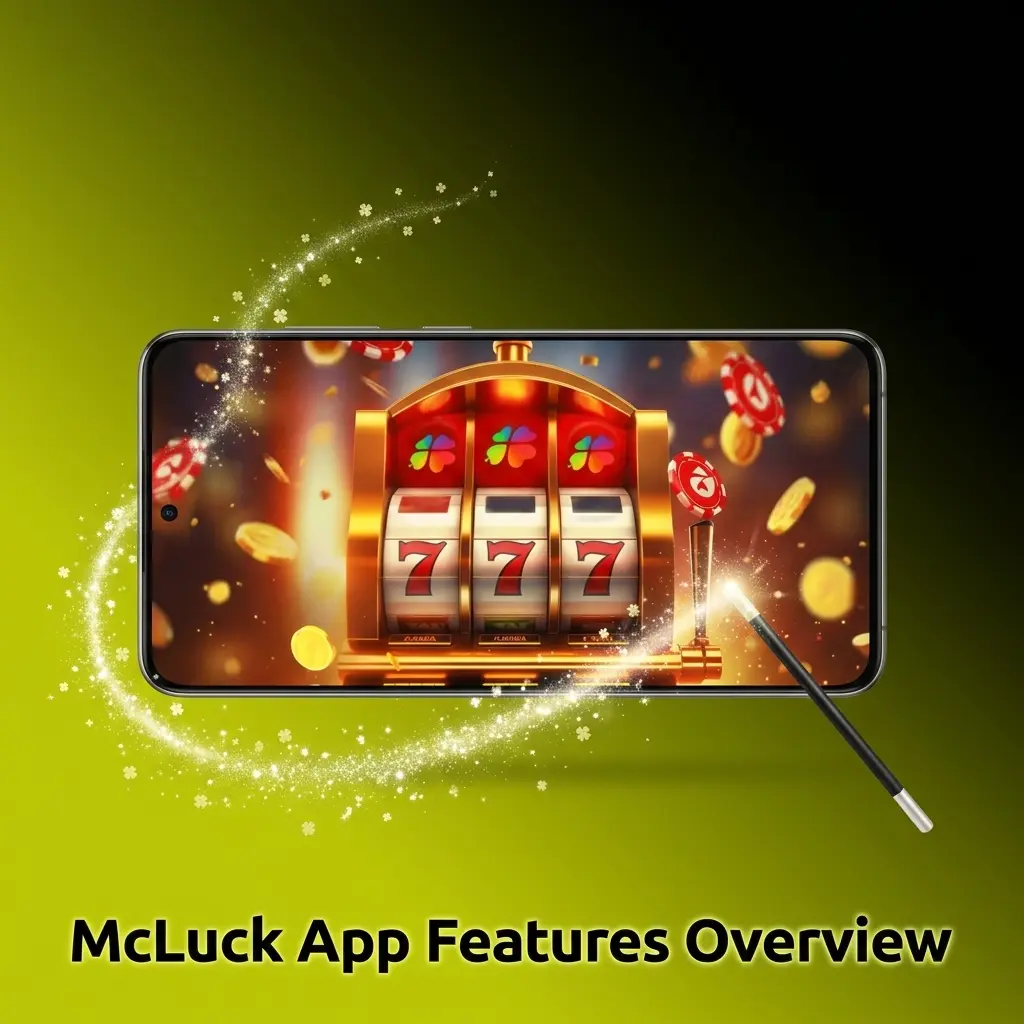 McLuck app interface showing social casino games, sportsbook betting markets, and profile management for US players