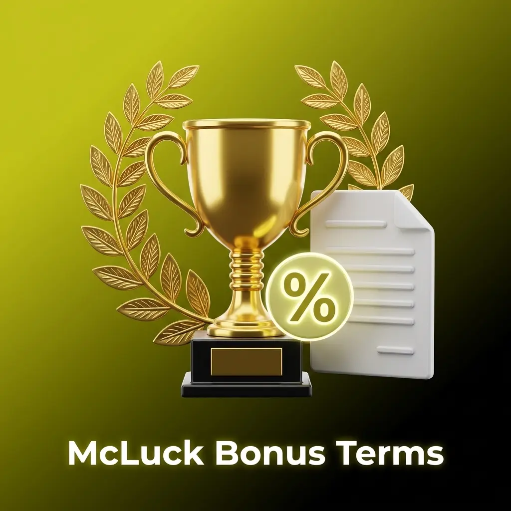 McLuck bonus terms covering eligibility, sweepstakes rules, Gold Coins, Sweeps Coins redemption, and promotional conditions