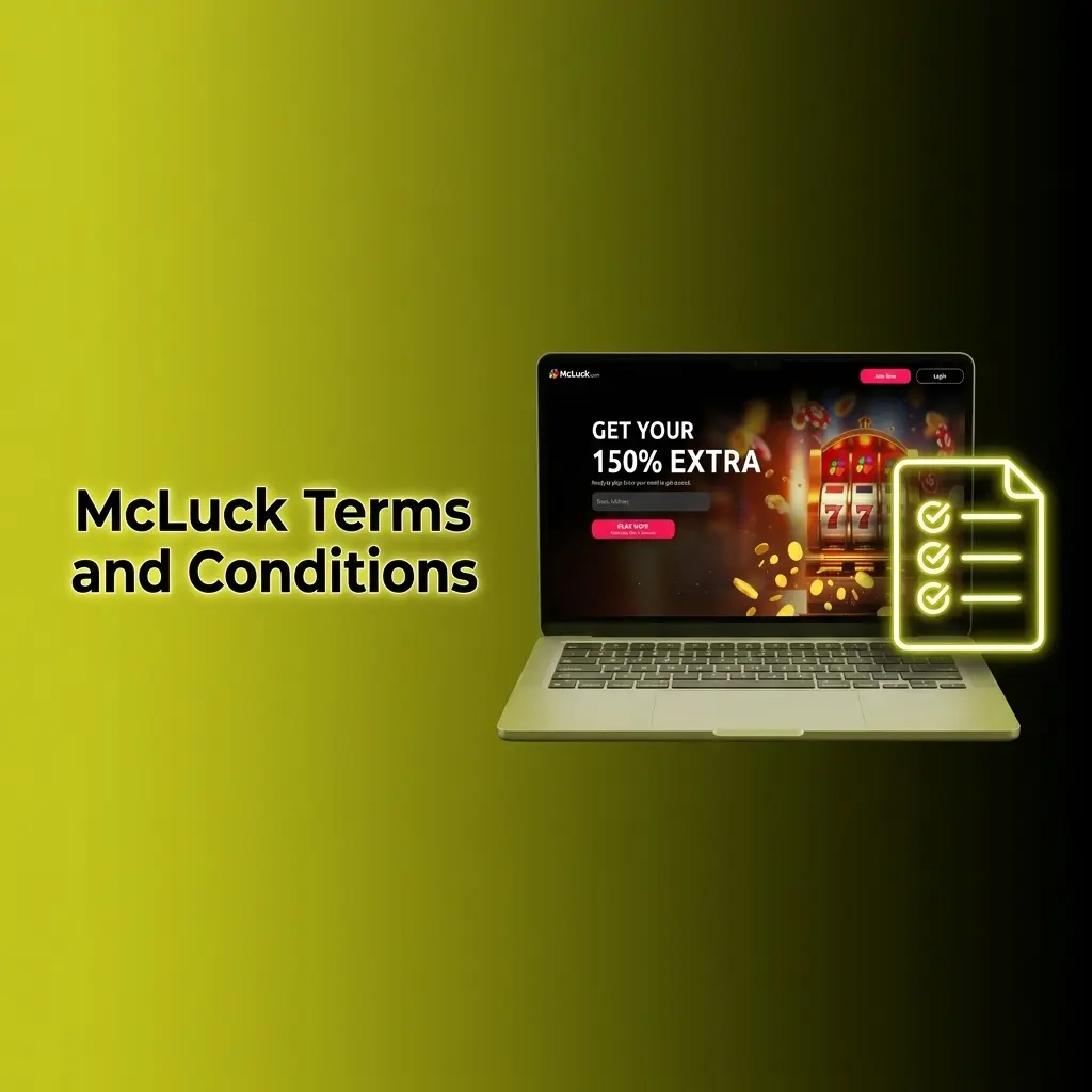 McLuck Terms and Conditions outlining player eligibility, sweepstakes model rules, Sweeps Coins redemption, and account policies