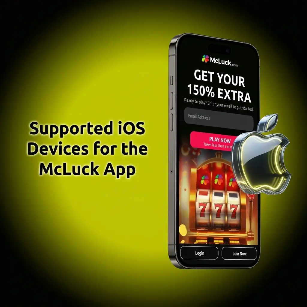 McLuck iOS app supported devices including iPhone SE, iPhone 11-15 series, iPad Air, iPad Pro, and iPod Touch 7th gen